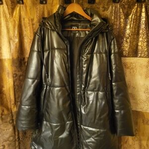 Zara faux leather coat